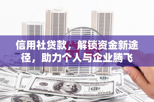 东山信用社贷款，解锁资金新途径，助力个人与企业腾飞