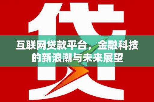 东山互联网贷款平台，金融科技的新浪潮与未来展望
