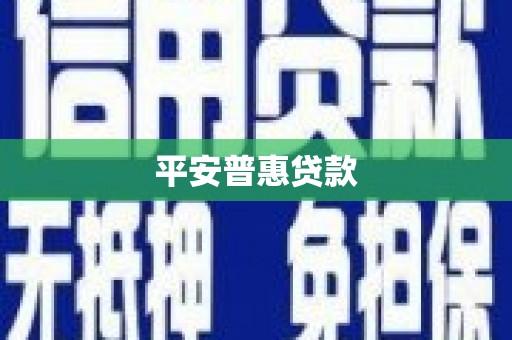 东山平安普惠贷款